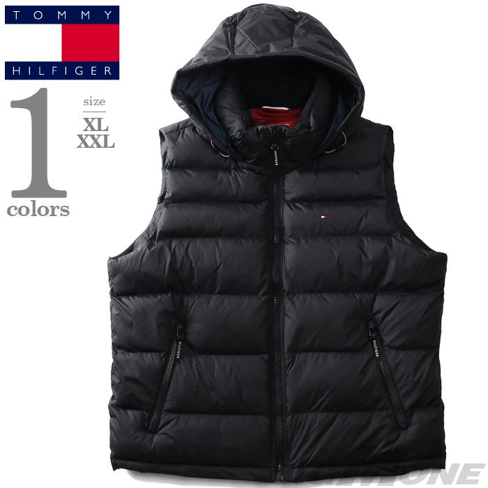 大きいサイズ メンズ TOMMY HILFIGER トミーヒルフィガー 中綿 ベスト アウター ジャケット フード付き HOODY PUFFER VEST USA直輸入 150an614