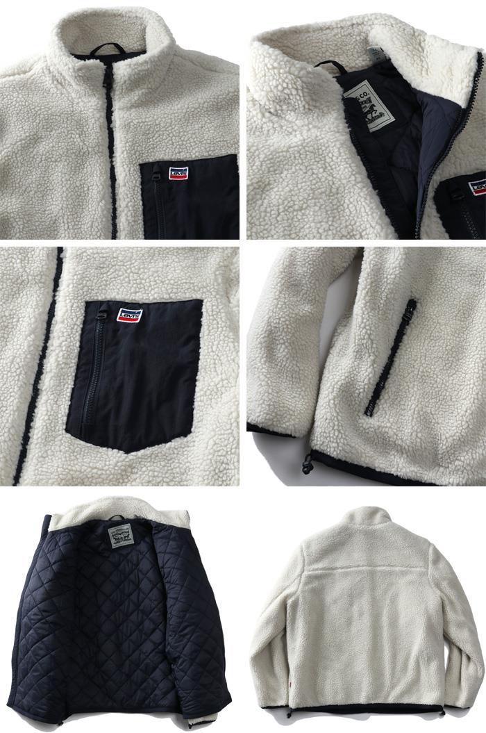 大きいサイズ メンズ LEVI'S リーバイス ボア フリース ジャケット CONTRAST POCKET HIGH PILE FLEECE JACKET USA直輸入 lm1rs955