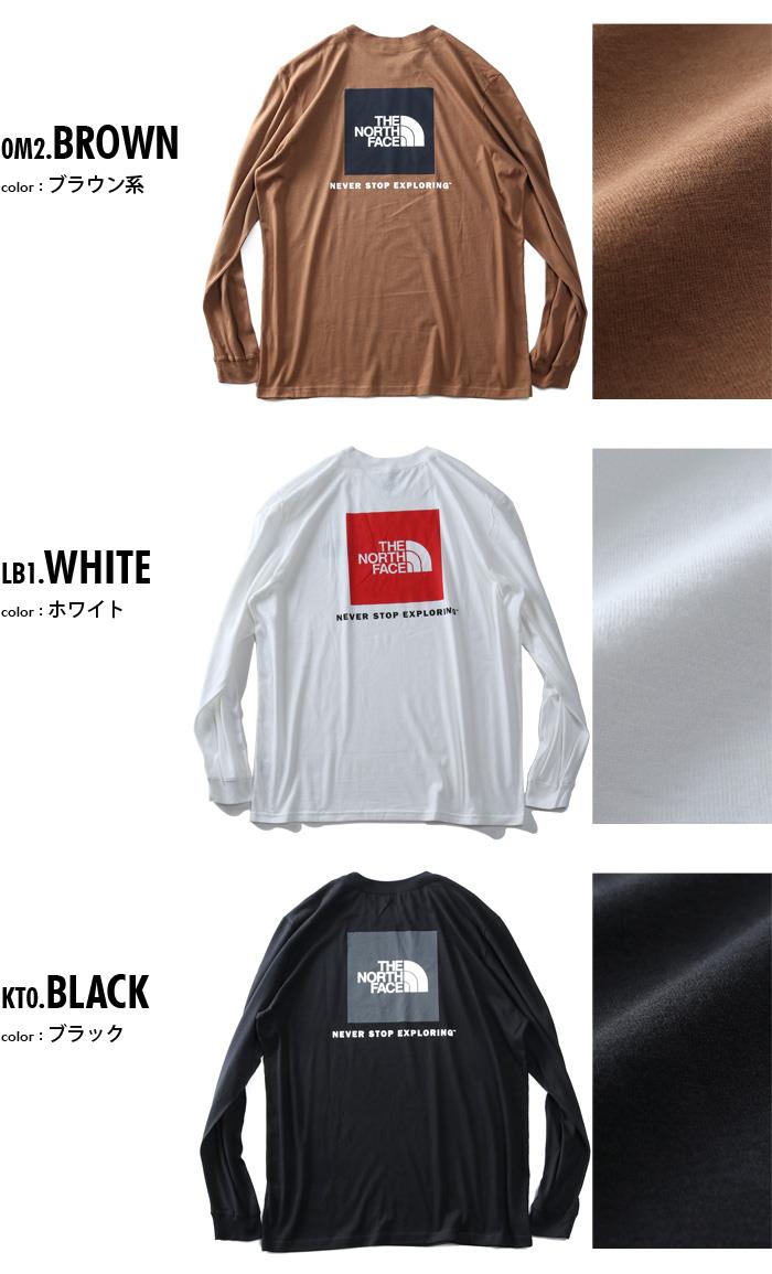 大きいサイズ メンズ THE NORTH FACE ノースフェイス ロンT 長袖 Tシャツ バックプリント BOX NSE TEE USA直輸入 nf0a4762