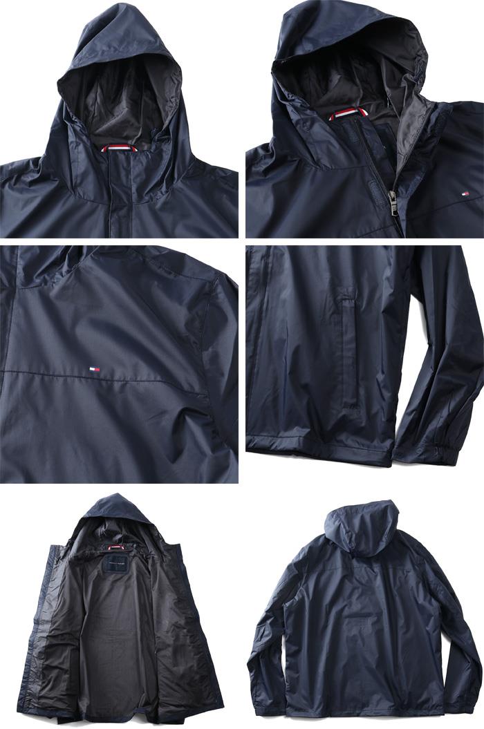 大きいサイズ メンズ TOMMY HILFIGER トミーヒルフィガー フルジップ ナイロン ジャケット レインジャケット マウンテンパーカー  HOODY JACKET USA直輸入 156ap010