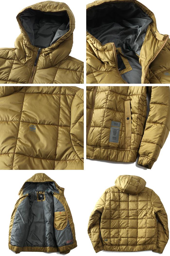 大きいサイズ メンズ G-STAR RAW ジースターロウ 中綿 フーデッド ブルゾン ジャケット MEEFIC SQUARE QUILTED HOODED JACKET d20126-b958