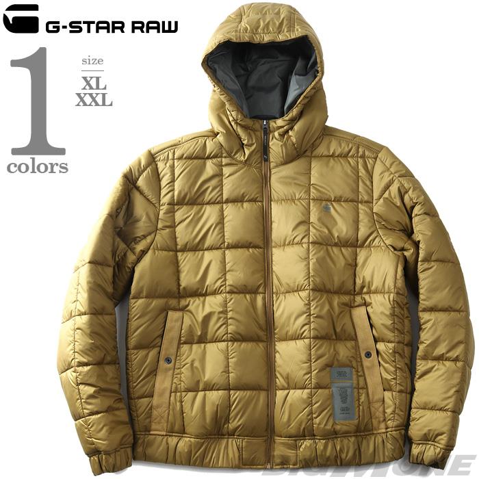 大きいサイズ メンズ G-STAR RAW ジースターロウ 中綿 フーデッド ブルゾン ジャケット MEEFIC SQUARE QUILTED HOODED JACKET d20126-b958