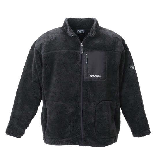 大きいサイズ メンズ OUTDOOR PRODUCTS ボア フリース ジャケット ブラック 1258-1375-2 2L 3L 4L 5L 6L 7L 8L