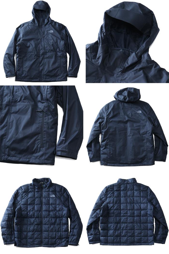 大きいサイズ メンズ THE NORTH FACE ノースフェイス 3WAY ダウンライナー付 フーデッド ブルゾン マウンテンパーカー ALTIER DOWN TRICLIMATE JACKET USA直輸入 nf0a33pq