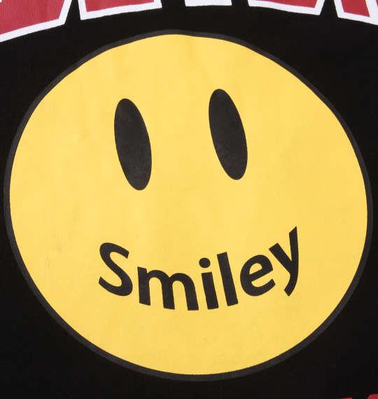 【キャラ】大きいサイズ メンズ SMILEY FACE カレッジスマイル 半袖 Tシャツ ブラック 1278-2246-2 3L 4L 5L 6L