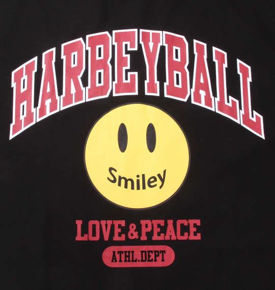 【キャラ】大きいサイズ メンズ SMILEY FACE カレッジスマイル 半袖 Tシャツ ブラック 1278-2246-2 3L 4L 5L 6L