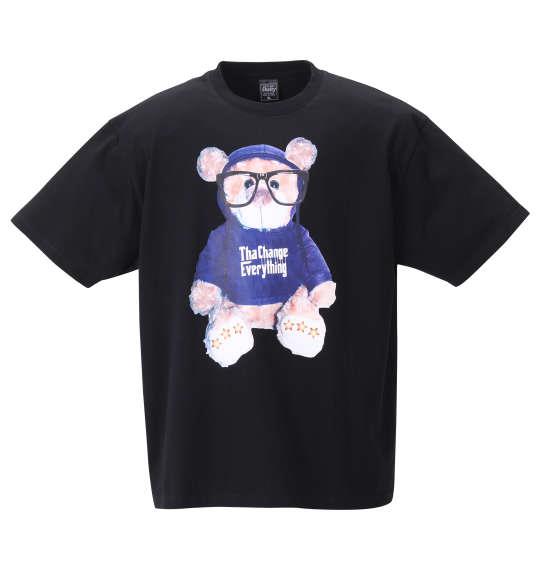 【キャラ】大きいサイズ メンズ SHELTY ベアー プリント 半袖 Tシャツ ブラック 1268-2200-2 3L 4L 5L 6L 8L