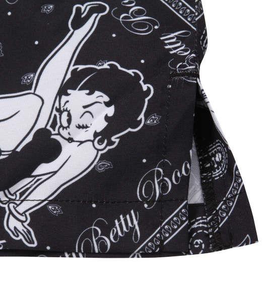 大きいサイズ メンズ BETTY BOOP 昇華プリント 接触冷感 オープンカラー 半袖 シャツ ブラック 1277-2220-1 3L 4L 5L 6L 8L