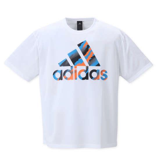 大きいサイズ メンズ adidas BOS カモ 半袖 Tシャツ ホワイト 1278-2110-1 3XO 4XO 5XO 6XO 7XO 8XO