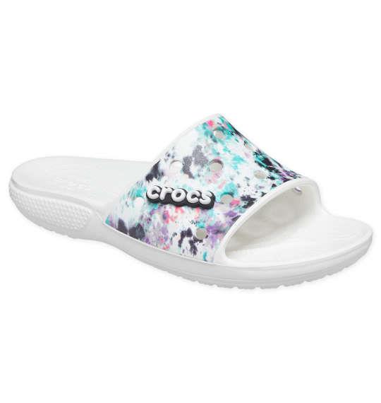 大きいサイズ メンズ crocs サンダル CLASSIC CROCS TIEDYE GRPHC SLD マルチ × ホワイト 1240-2273-1 M12 M13