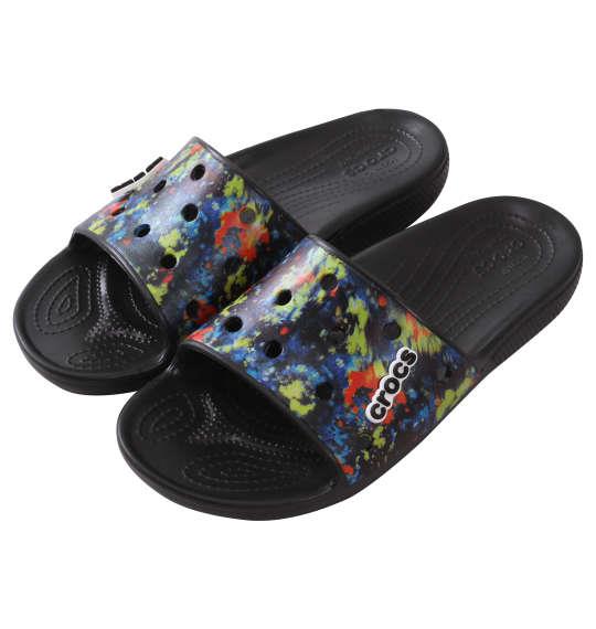 大きいサイズ メンズ crocs サンダル CLASSIC CROCS TIEDYE GRPHC SLD マルチ × ブラック 1240-2273-2 M12 M13