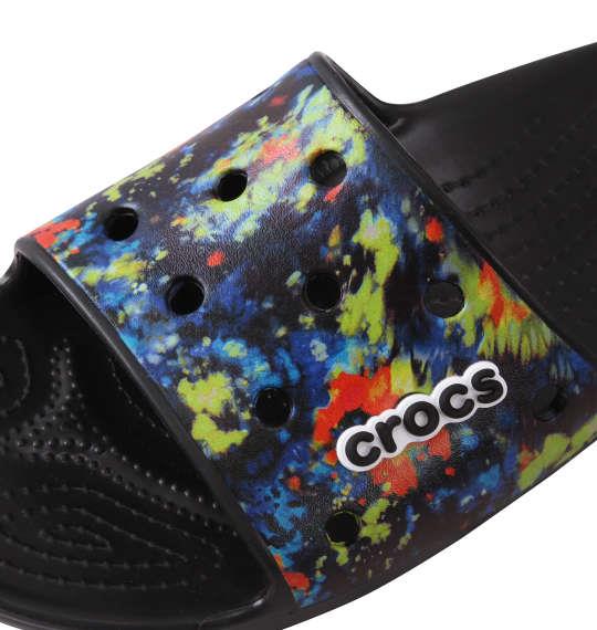 大きいサイズ メンズ crocs サンダル CLASSIC CROCS TIEDYE GRPHC SLD マルチ × ブラック 1240-2273-2 M12 M13