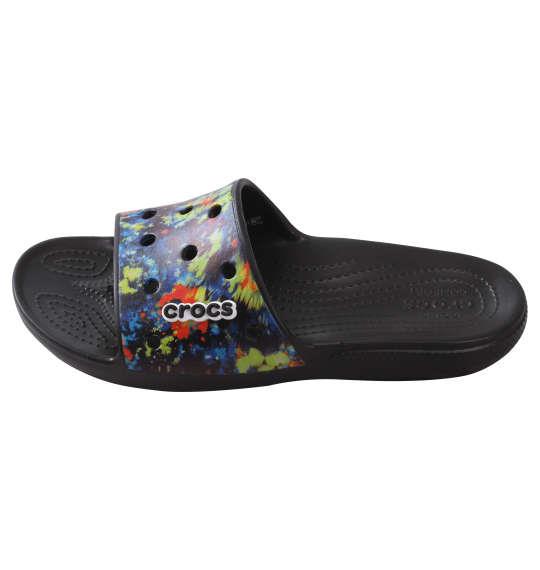 大きいサイズ メンズ crocs サンダル CLASSIC CROCS TIEDYE GRPHC SLD マルチ × ブラック 1240-2273-2 M12 M13