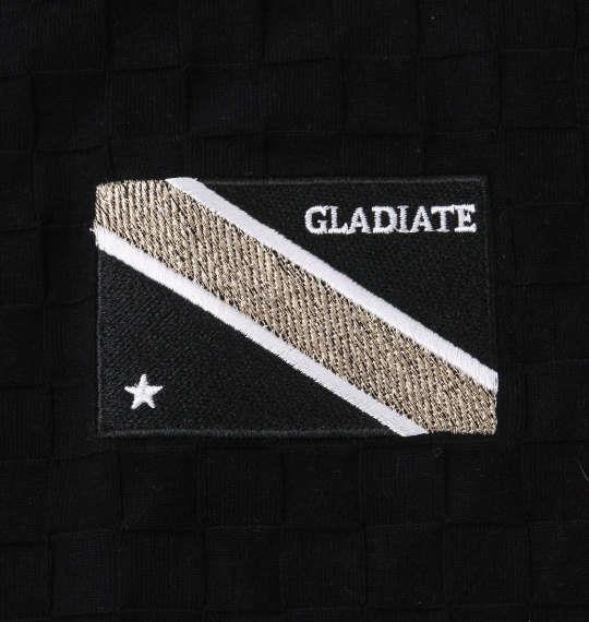 大きいサイズ メンズ GLADIATE 刺繍 ブロック ジャガード 半袖 ポロシャツ ブラック 1258-2261-2 3L 4L 5L 6L