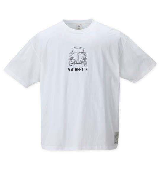 大きいサイズ メンズ VOLKSWAGEN 半袖 Tシャツ ホワイト 1268-2211-1 3L 4L 5L 6L 8L