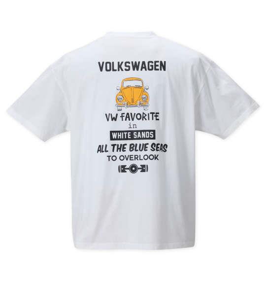 大きいサイズ メンズ VOLKSWAGEN 半袖 Tシャツ ホワイト 1268-2211-1 3L 4L 5L 6L 8L