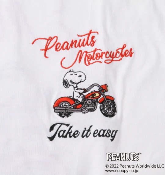 大きいサイズ メンズ FLAGSTAFF × PEANUTS スヌーピーコラボ 半袖 Tシャツ ホワイト 1278-2530-1 3L 4L 5L 6L 8L
