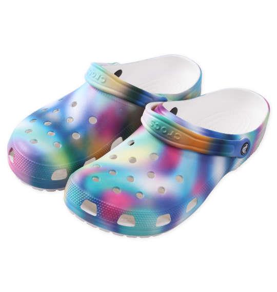 大きいサイズ メンズ crocs サンダル CLASSIC SOLARIZED CLOG ホワイト × マルチ 1240-2272-1 M12 M13