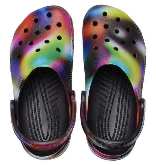 大きいサイズ メンズ crocs サンダル CLASSIC SOLARIZED CLOG ブラック × マルチ 1240-2272-2 M12 M13