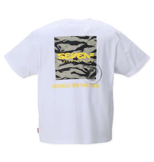 大きいサイズ メンズ SEVEN2 半袖 Tシャツ ホワイト 1268-2252-1 3L 4L 5L 6L 8L