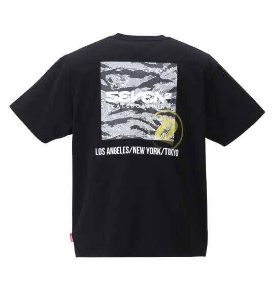 大きいサイズ メンズ SEVEN2 半袖 Tシャツ ブラック 1268-2252-2 3L 4L 5L 6L 8L