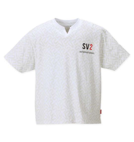 大きいサイズ メンズ SEVEN2 スキッパー 半袖 Tシャツ ホワイト 1268-2253-1 3L 4L 5L 6L