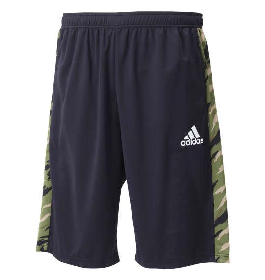 大きいサイズ メンズ adidas カモフラ柄 ハーフパンツ カーキカモ × ブラック 1274-2261-2 3XO 4XO 5XO 6XO 7XO 8XO