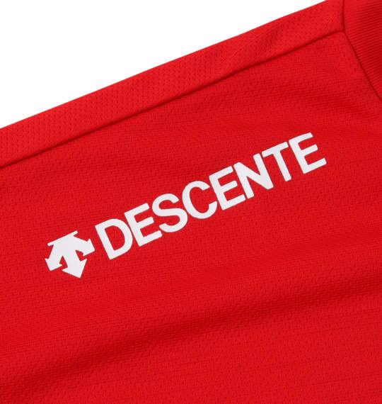 大きいサイズ メンズ DESCENTE サンスクリーン ヘザー 半袖 Tシャツ レッド杢 1278-2260-1 3L 4L 5L 6L