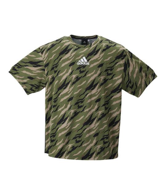 大きいサイズ メンズ adidas カモフラ柄 半袖 Tシャツ カーキカモ × ブラック 1278-2281-2 3XO 4XO 5XO 6XO 7XO 8XO