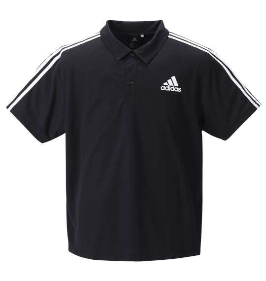 大きいサイズ メンズ adidas 半袖 ポロシャツ ブラック 1278-2282-2 3XO 4XO 5XO 6XO 7XO 8XO