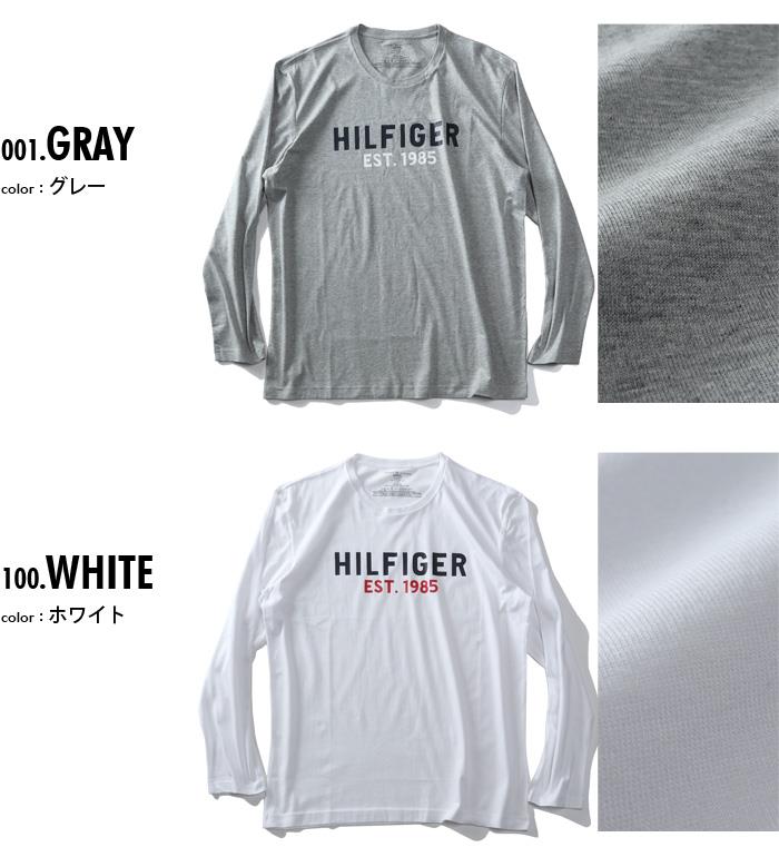 大きいサイズ メンズ TOMMY HILFIGER トミーヒルフィガー ロゴ プリント 長袖 Tシャツ USA直輸入 09t4112