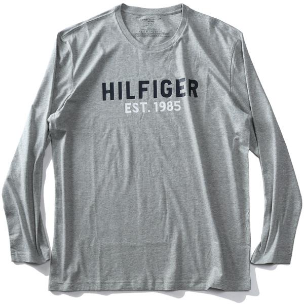 大きいサイズ メンズ TOMMY HILFIGER トミーヒルフィガー ロゴ プリント 長袖 Tシャツ USA直輸入 09t4112