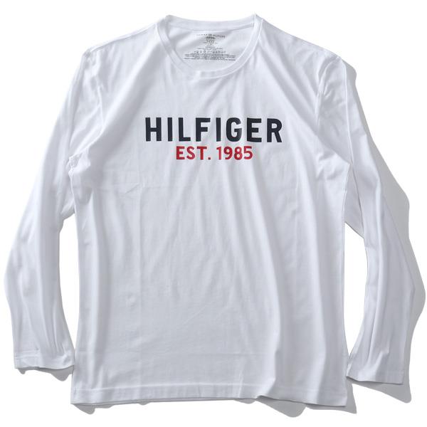大きいサイズ メンズ TOMMY HILFIGER トミーヒルフィガー ロゴ プリント 長袖 Tシャツ USA直輸入 09t4112