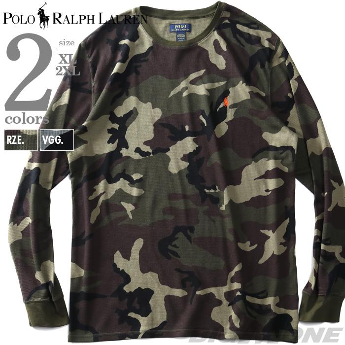 【lifestyle】大きいサイズ メンズ POLO RALPH LAUREN ポロ ラルフローレン 迷彩柄 サーマル 長袖 Tシャツ USA直輸入 pw17hf