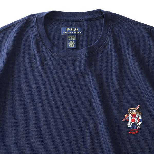 大きいサイズ メンズ POLO RALPH LAUREN ポロ ラルフローレン ワンポイント刺繍 サーマル 長袖 Tシャツ USA直輸入 pw26hf