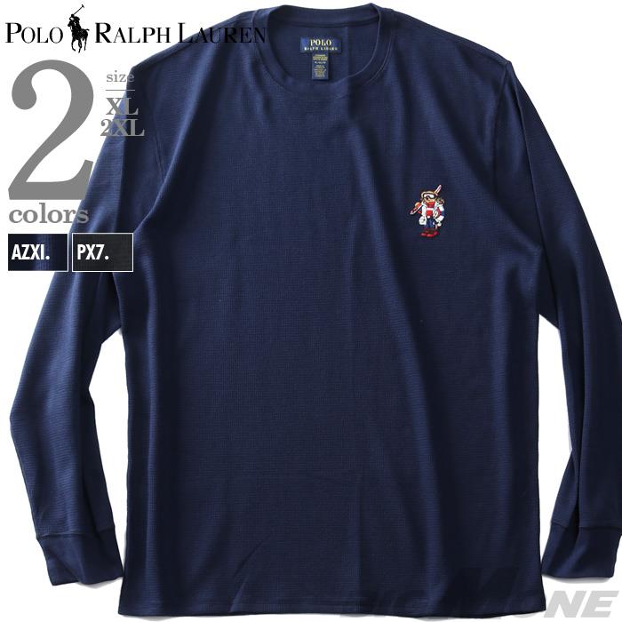 大きいサイズ メンズ POLO RALPH LAUREN ポロ ラルフローレン ワンポイント刺繍 サーマル 長袖 Tシャツ USA直輸入 pw26hf