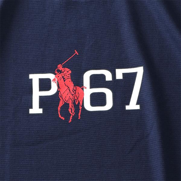 大きいサイズ メンズ POLO RALPH LAUREN ポロ ラルフローレン サーマル プリント 長袖 Tシャツ USA直輸入 pw38hf