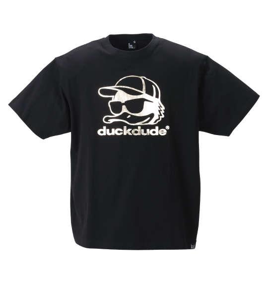 大きいサイズ メンズ b-one-soul DUCK DUDE メタリックフェイス 半袖 Tシャツ ブラック 1258-2296-2 3L 4L 5L 6L