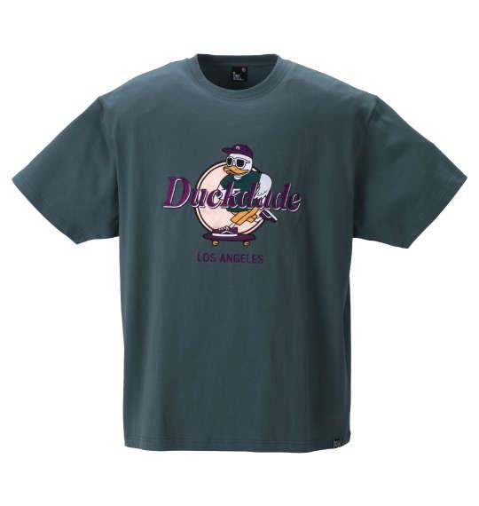 大きいサイズ メンズ b-one-soul DUCK DUDE ハードダック 半袖 Tシャツ フォレストグリーン 1258-2297-2 3L 4L 5L 6L