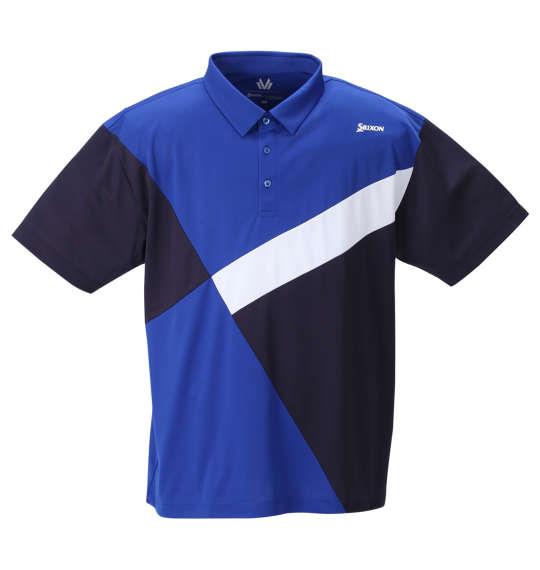 大きいサイズ メンズ SRIXON カラーブロックプロモデル 半袖 シャツ ブルー 1278-2221-1 3L 4L 5L 6L