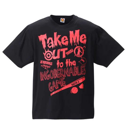 大きいサイズ メンズ 新日本プロレス 内藤哲也「Ingobernables Game」 半袖 Tシャツ ブラック × レッド 1278-2572-1 3L 4L 5L 6L 8L