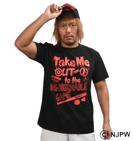 大きいサイズ メンズ 新日本プロレス 内藤哲也「Ingobernables Game」 半袖 Tシャツ ブラック × レッド 1278-2572-1 3L 4L 5L 6L 8L