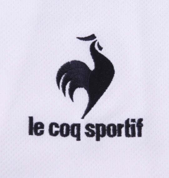 大きいサイズ メンズ LE COQ SPORTIF エコペット ハーフジップ 半袖 シャツ ホワイト 1278-2234-1 2L 3L 4L 5L 6L