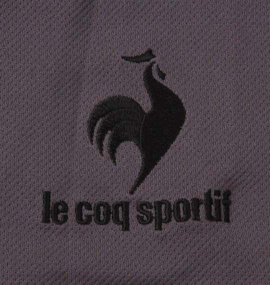 大きいサイズ メンズ LE COQ SPORTIF エコペット ハーフジップ 半袖 シャツ チャコール 1278-2234-4 2L 3L 4L 5L 6L