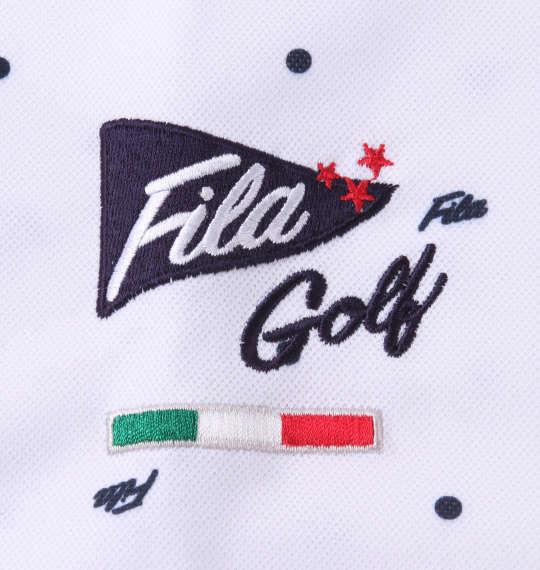 大きいサイズ メンズ FILA GOLF ドットプリント 半袖 シャツ ホワイト 1278-2500-1 3L 4L 5L 6L