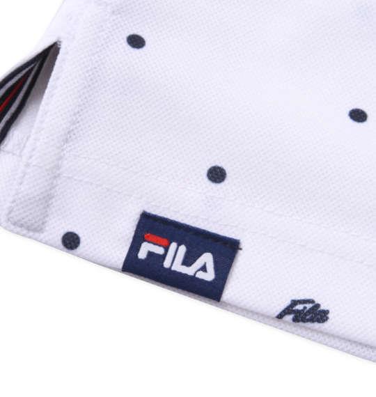 大きいサイズ メンズ FILA GOLF ドットプリント 半袖 シャツ ホワイト 1278-2500-1 3L 4L 5L 6L