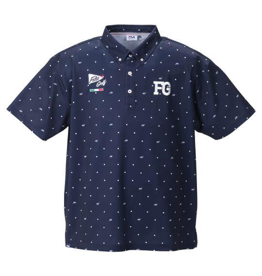 大きいサイズ メンズ FILA GOLF ドットプリント 半袖 シャツ ネイビー 1278-2500-2 3L 4L 5L 6L