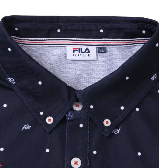 大きいサイズ メンズ FILA GOLF ドットプリント 半袖 シャツ ネイビー 1278-2500-2 3L 4L 5L 6L