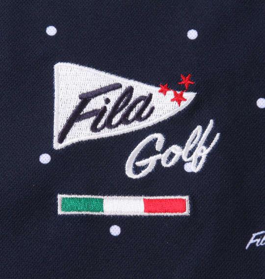 大きいサイズ メンズ FILA GOLF ドットプリント 半袖 シャツ ネイビー 1278-2500-2 3L 4L 5L 6L