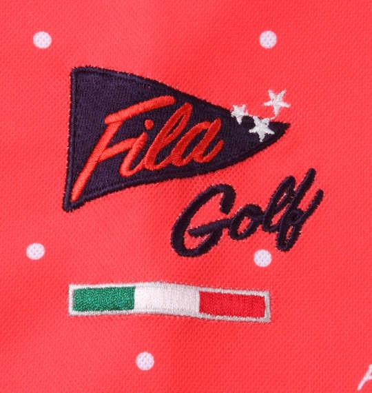 大きいサイズ メンズ FILA GOLF ドットプリント 半袖 シャツ レッド 1278-2500-3 3L 4L 5L 6L